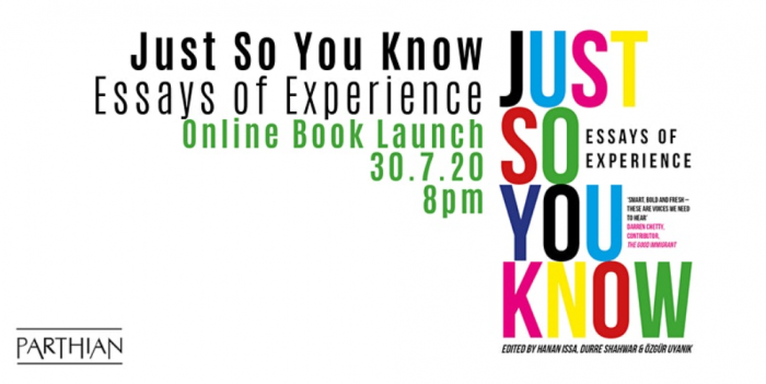 Just so You Know: Essays of Experience – Online Book Launch
