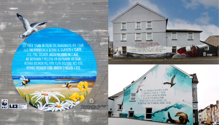 Earth Hour Mural Project: Literature Wales x WWF Cymru