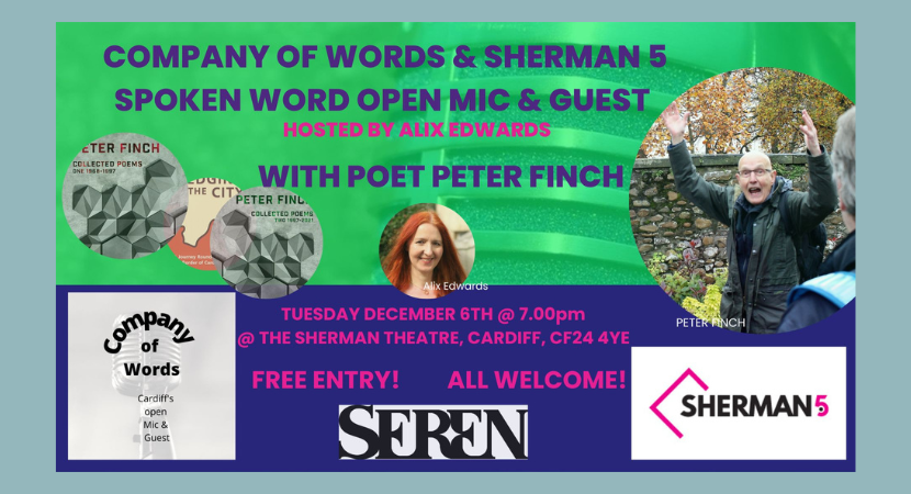Company of Words and  Sherman 5 Open Mic & Guest featuring poet Peter Finch