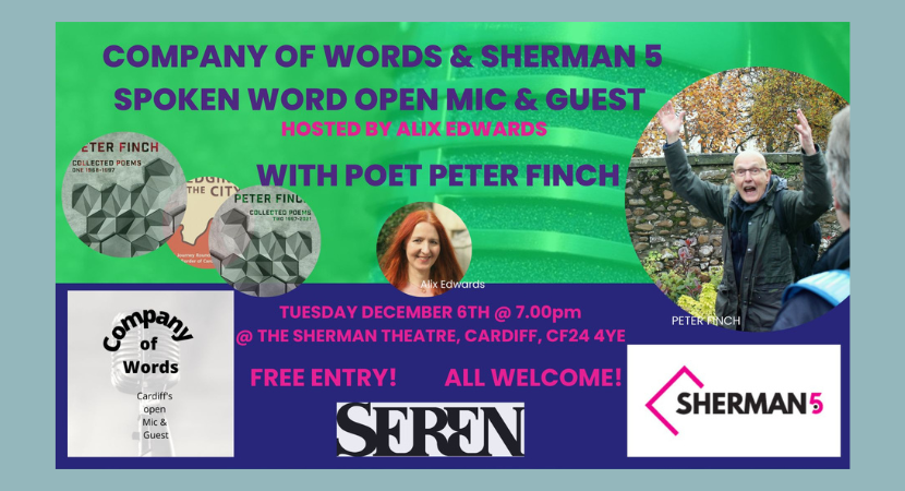 Company of Words and Sherman 5 Open Mic & Guest featuring poet Peter Finch