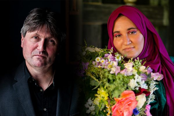 National Poet of Wales Hanan Issa performs with Simon Armitage at Gladstone’s Library