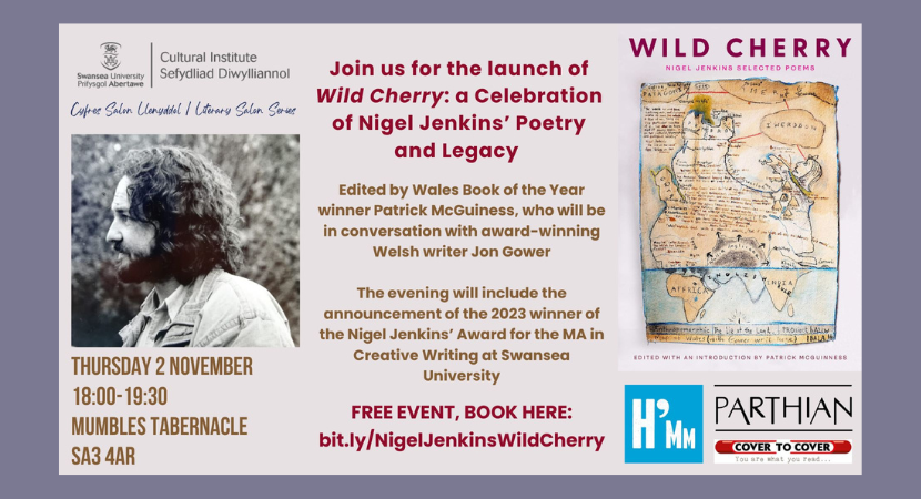 Book Launch: Wild Cherry a Celebration of Nigel Jenkins’ Poetry and Legacy