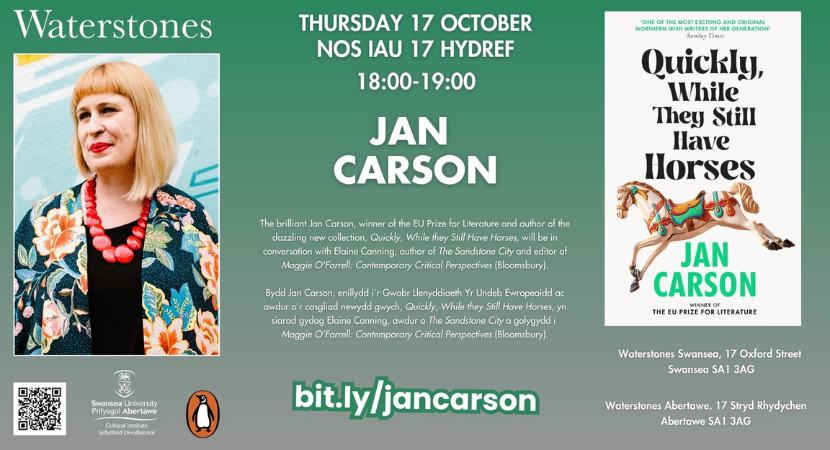 ‘Quickly, While They Still Have Horses’: EU Literature Prize winner Jan Carson in conversation with Elaine Canning