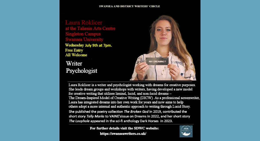 Laura Roklicer talk on Lucid Dreams and Writing