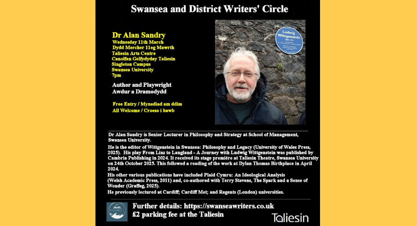 Dr Alan Sandry Talk – Wittgenstein In Swansea
