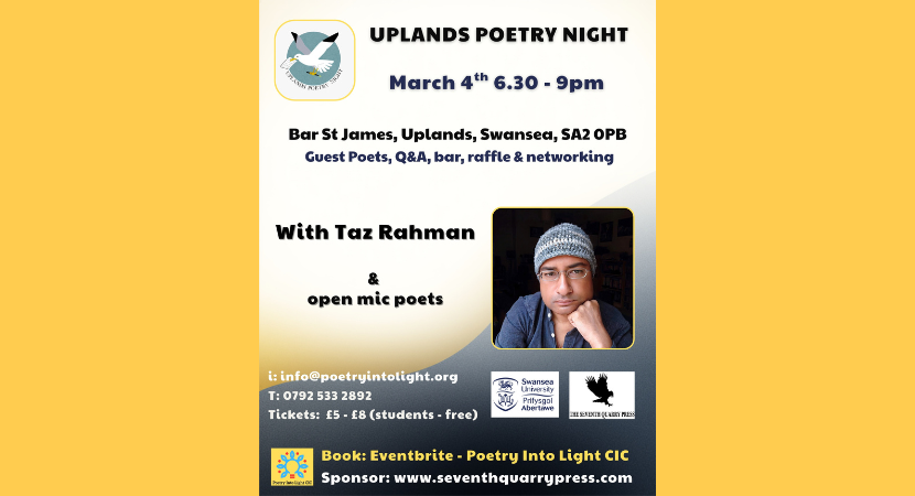 Uplands Poetry Night with Taz Rahman